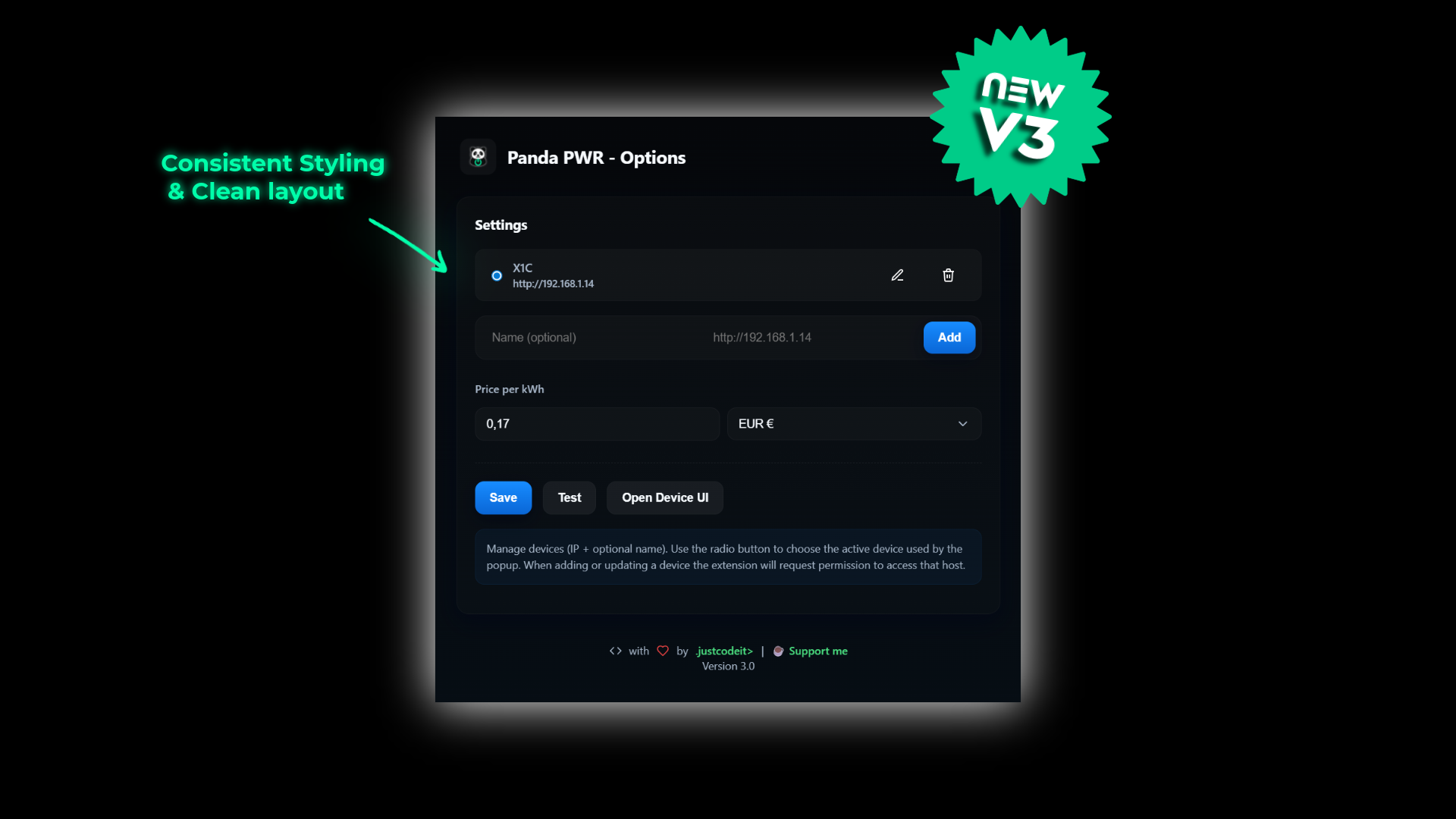 Panda PWR Settings v3.0