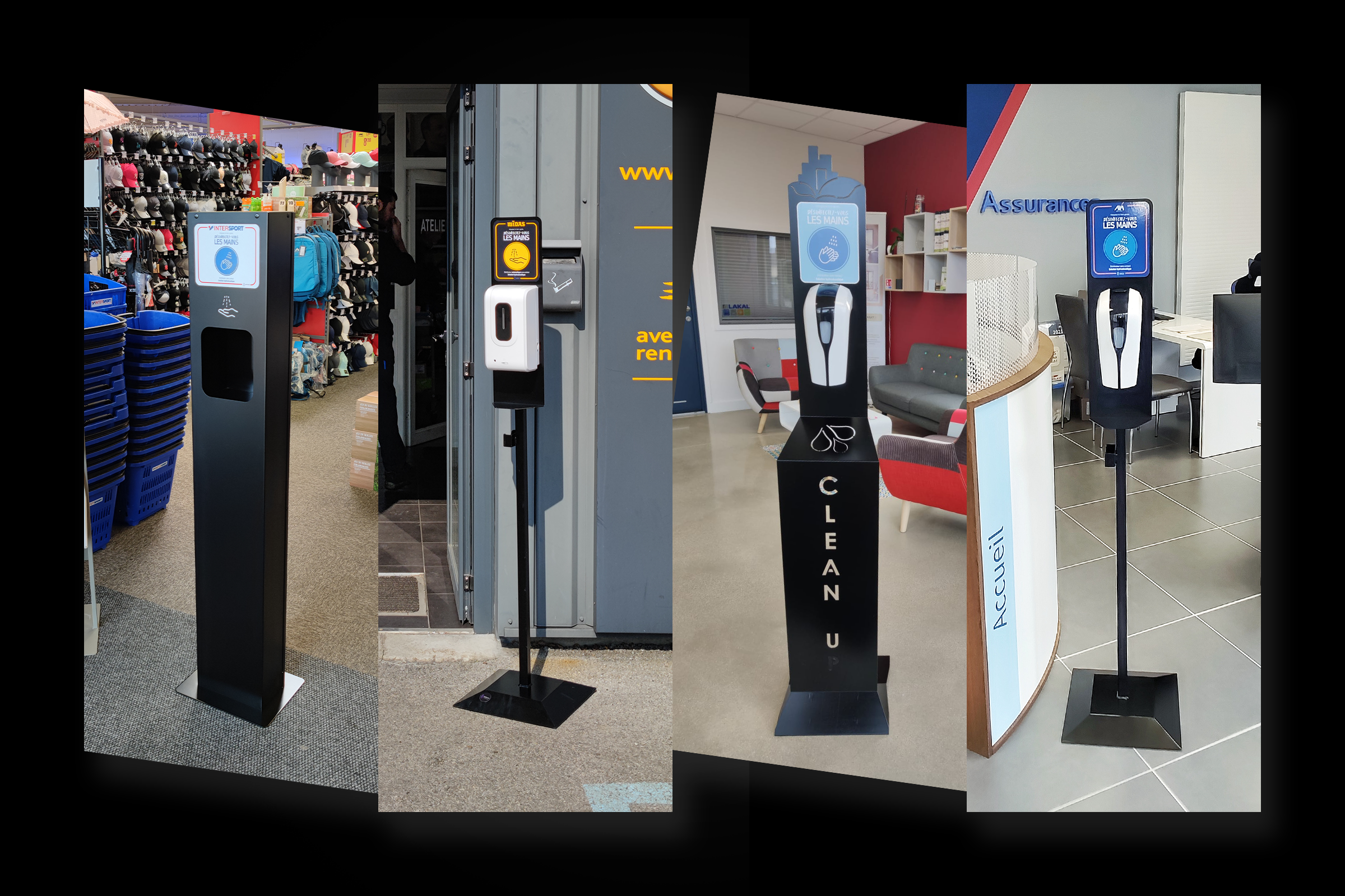 Installation de distributeurs de gel chez des clients de MajorPrivé Business