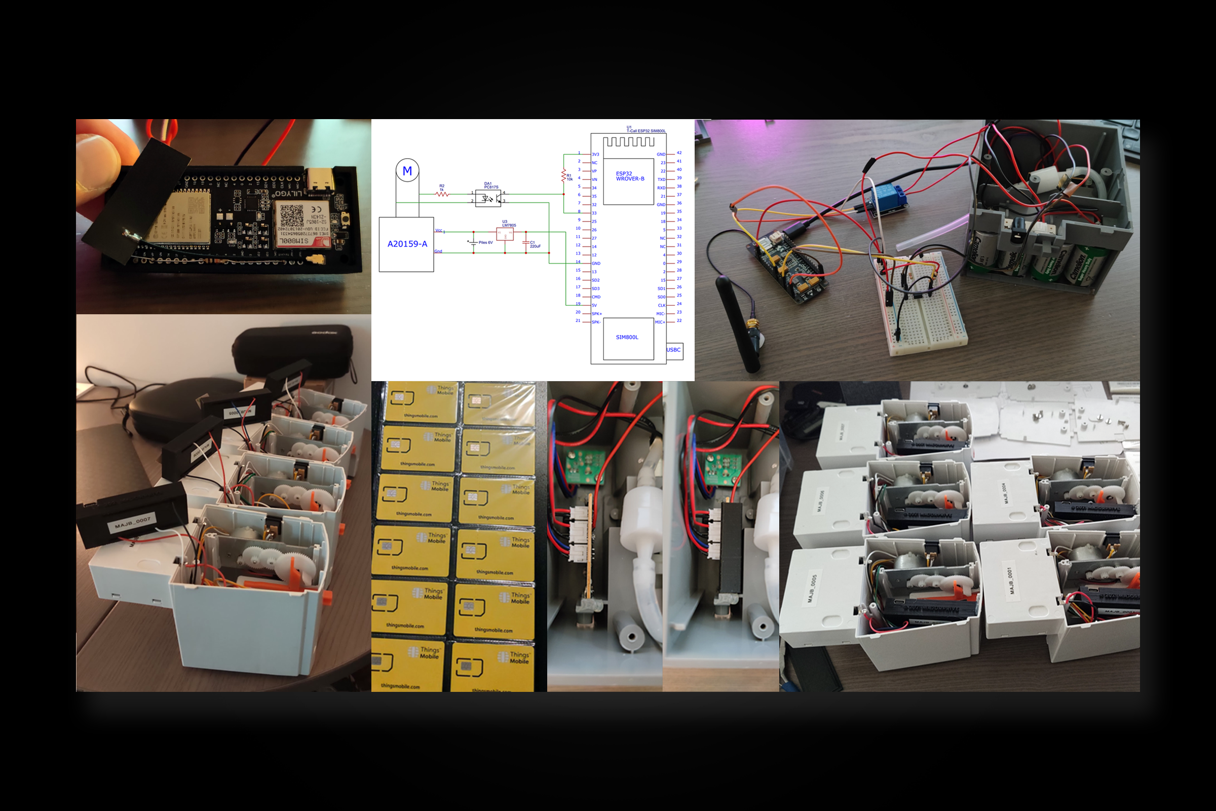 Composants électroniques du distributeur de gel hydroalcoolique MajorPrivé Business
